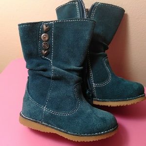 NEW little girl blue boots